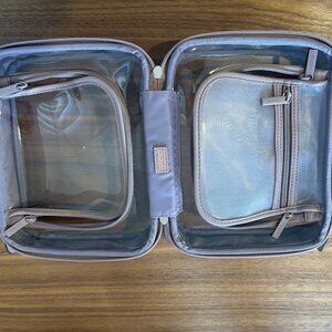 Calpak Medium Clear Cosmetics Case in Mauve
